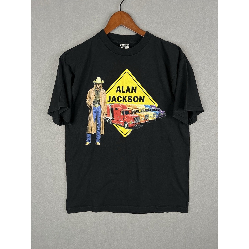 Vintage Alan Jackson T Shirt 1990s Mens L  All My Rigs Wear PPG Paint Vtg‎ 90s